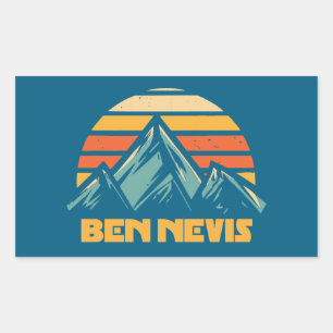 Adesivo Retangular Ben Nevis Retro Turquoise