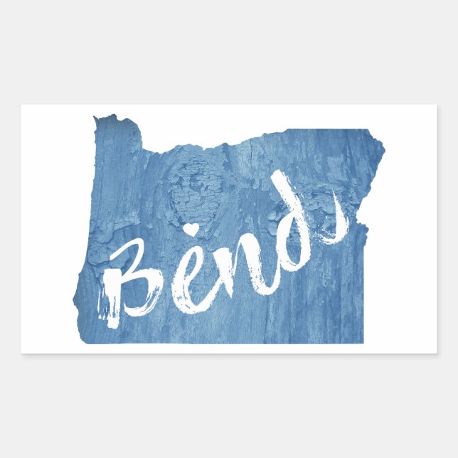 Adesivo Retangular Bend, Oregon Wood Grain (Frente)