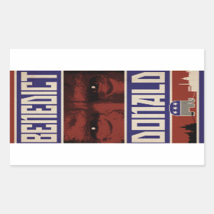 Adesivo Retangular Benedict Donald Stickers (Conjunto de 4)