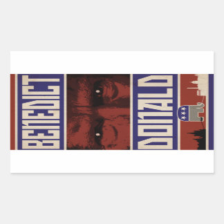 Adesivo Retangular Benedict Donald Stickers (Conjunto de 4)