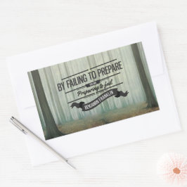 Adesivo Retangular Benjamin Franklin Inspirational Cote "Preparar"