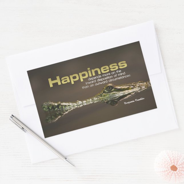 Adesivo Retangular Benjamin Franklin Inspirational Quote (Envelope)