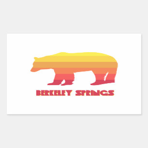 Adesivo Retangular Berkeley Primavera West Virginia Rainbow Bear