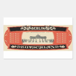 Adesivo Retangular Berlin Sticker