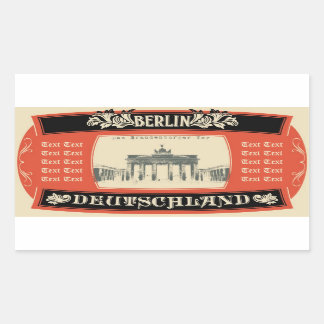 Adesivo Retangular Berlin Sticker