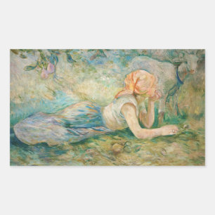 Adesivo Retangular Berthe Morisot - Pastora Reclinada