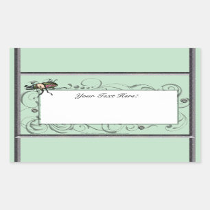 Adesivo Retangular Besouro Arco-Íris