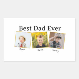 Adesivo Retangular Best Dad Ever