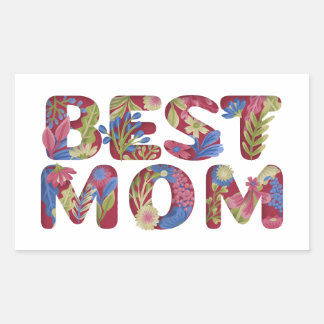 Adesivo Retangular  Best Mom 