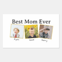 Adesivo Retangular Best Mom Ever