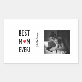 Adesivo Retangular Best Mom Ever Customizable Name