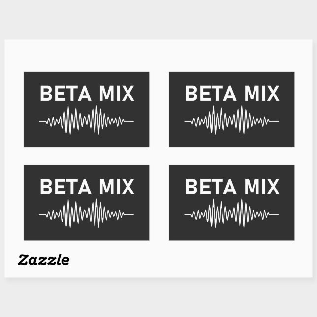 Adesivo Retangular Beta Mix - Audio Waveform V2 (Folha)