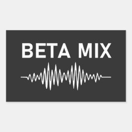 Adesivo Retangular Beta Mix - Audio Waveform V2