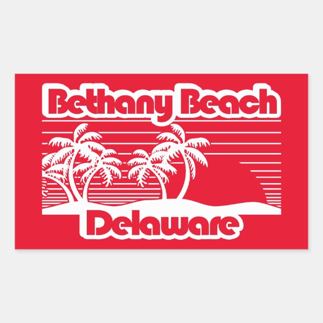 Adesivo Retangular Bethany Beach Delaware (Frente)