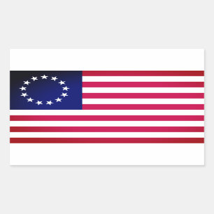 Adesivo Retangular Betsy Ross Flag
