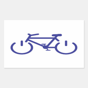 Adesivo Retangular Bicicleta de Energia Azul