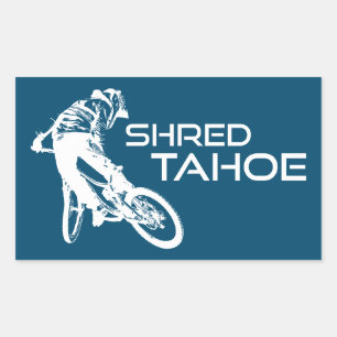 Adesivo Retangular Bicicleta de Montanha do Lago Shred Tahoe