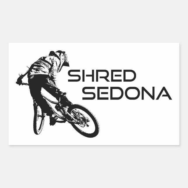 Adesivo Retangular Bicicleta De Montanha Sedona Shred Arizona (Frente)