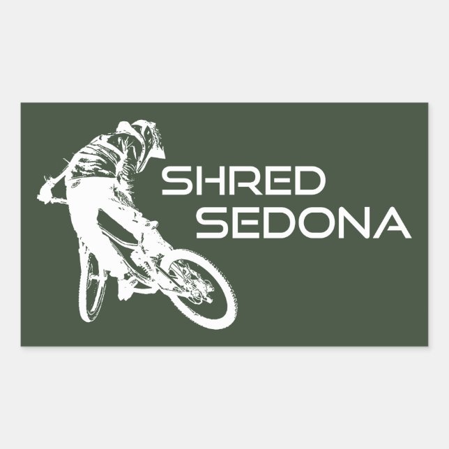 Adesivo Retangular Bicicleta De Montanha Sedona Shred Arizona (Frente)
