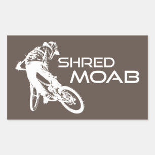 Adesivo Retangular Bicicleta Montanha Shred Moab