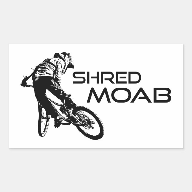 Adesivo Retangular Bicicleta Montanha Shred Moab (Frente)
