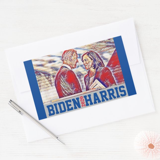 Adesivo Retangular Biden Harris Juntos 2020 (Envelope)