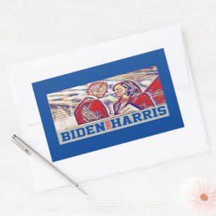 Adesivo Retangular Biden Harris Juntos 2020