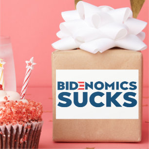 Adesivo Retangular Bidenomics Sucks