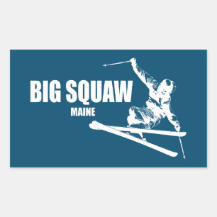 Adesivo Retangular Big Squaw Maine Skier