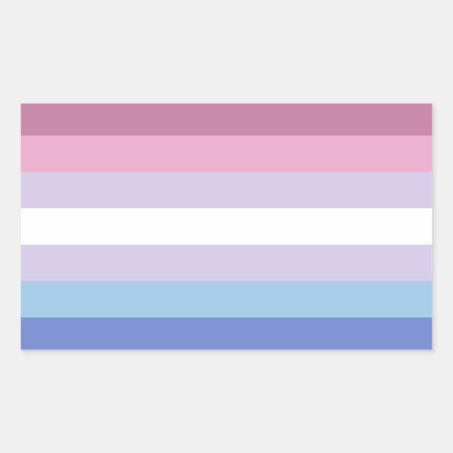 Adesivo Retangular Bigender Pride (Frente)