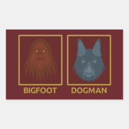 Adesivo Retangular Bigfoot & Dogman Sticker