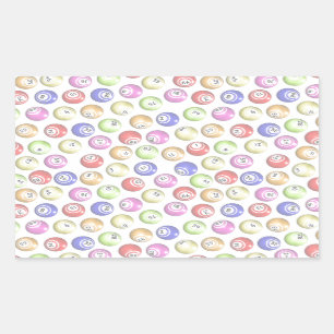Adesivo Retangular Bingo Balls