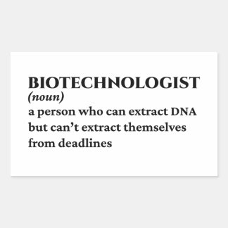 Adesivo Retangular Biotech Scientist Funny Definition