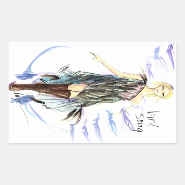 Adesivo Retangular Bird Song (Frente)