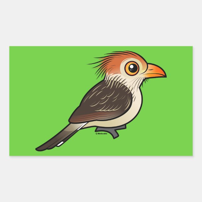 Adesivo Retangular Birdorable Guira Cuckoo (Frente)