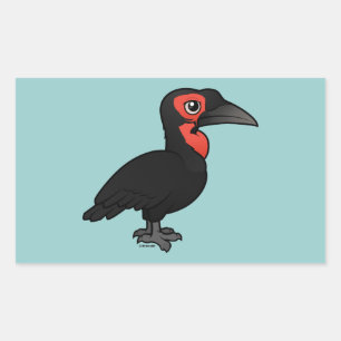 Adesivo Retangular Birdorable Southern Ground Hornbill