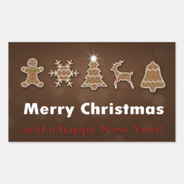 Adesivo Retangular Biscoitos Nobres de Pão de Natal