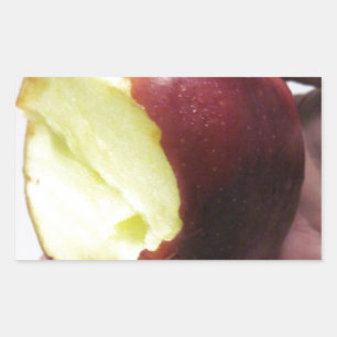 Adesivo Retangular Bitten Red Apple