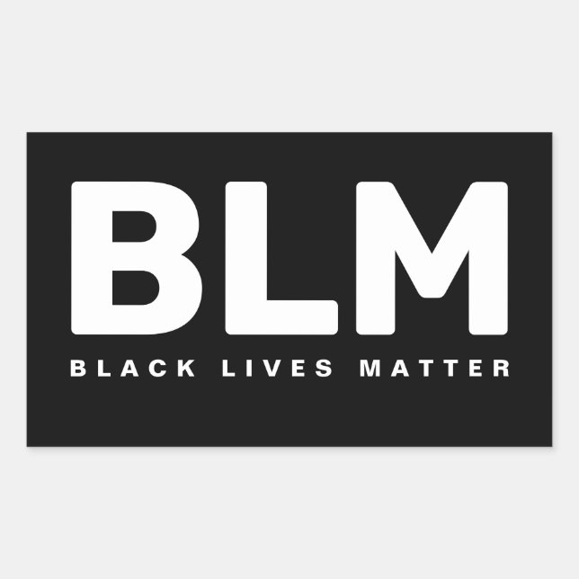 Adesivo Retangular Black Lives é importante BLM (Frente)