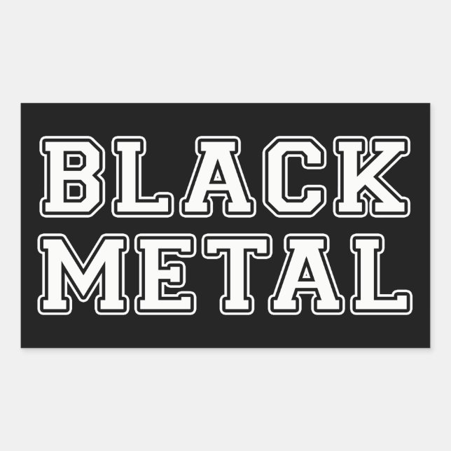 Adesivo Retangular Black Metal (Frente)