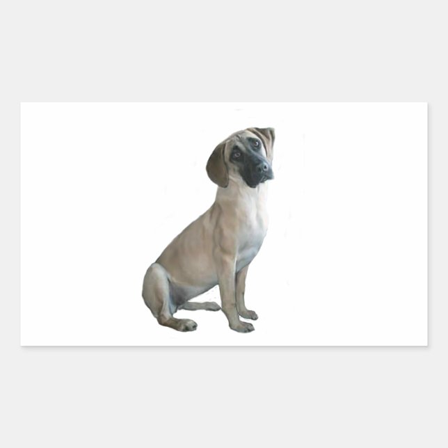 Adesivo Retangular Black Mouth Cur #1 (Frente)