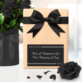 Adesivo Retangular Black & White Elegant Romantic Gift Sticker