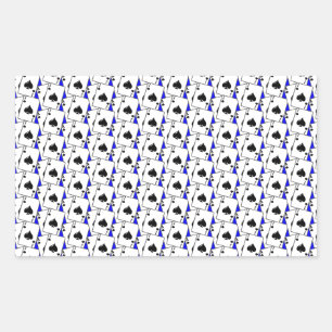Adesivo Retangular Blackjack Spades Blue
