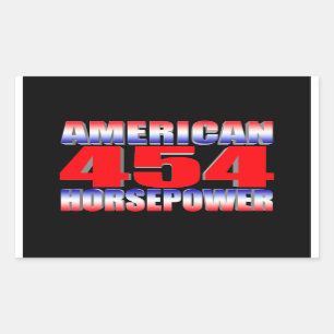 Adesivo Retangular bloco chevy 454