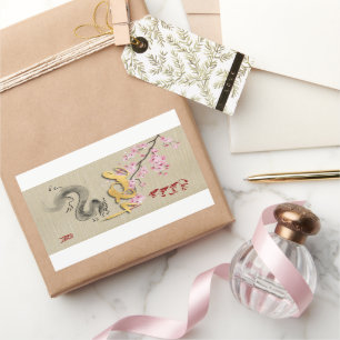 Adesivo Retangular Blossoms Vietnamita Ano Novo do Dragão RcS