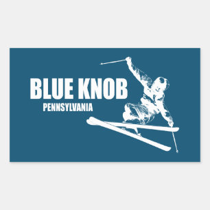 Adesivo Retangular Blue Knob Pennsylvania Skier