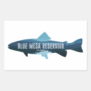 Adesivo Retangular Blue Mesa Reservoir Colorado Fish