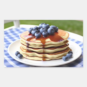 Adesivo Retangular Blueberry Pancakes