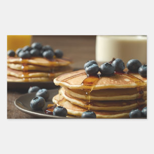 Adesivo Retangular Blueberry Pancakes
