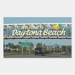 Adesivo Retangular Boa vinda a Daytona Beach